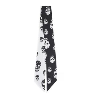 Alexander McQueen Alexander McQueen, Silky Scarves, female, Multicolor, Size: ONE SIZE Ribbon Skull Scarf