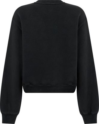 Alexander Wang Womens Crewneck Sweatshirt Black Cotton Sweatshirts Sweater