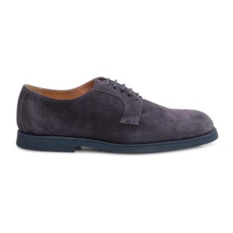 Doucal's Su&egrave;de Veterschoen Leren Zool - Heren - Veterschoenen - Blauw - 41 1/2 EU - Su&egrave;de - Schoenen