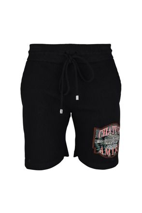 Amiri Chateau Crochet-short Zwart