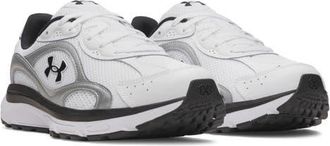 Under Armour UA Tech Runner Sneaker in White/Metallic Silver/Black at Nordstrom, Size 10.5