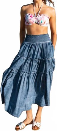 Change of Scenery Charlie Maxi Skirt In Stonewash
