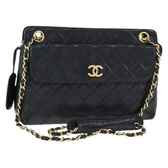 Chanel Pre-owned Shoulder Bags, female, Black, Size: ONE SIZE Pre-owned Vintage Shoulder Bag
