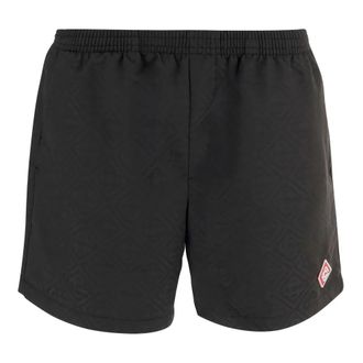 Casablanca Beachwear, male, Black, Size: XL Logo-patch Swim Shorts