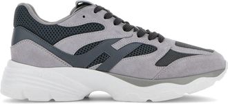 Hogan panelled suede sneakers - men - Fabric/Fabric/Suede/Rubber - 8,5 - Grey