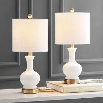 Jonathan Y Designs Cox 22 Metal/Glass LED Table Lamp (Set of 2)