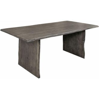 Massivmoebel24 tavolo da pranzo in legno di Acacia 180x100x76 grigio scuro laccato pure acacia 414