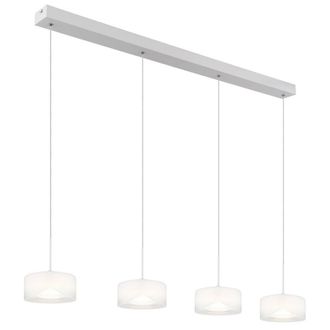 Netlighting Belinda Bar Pendant White Matt Opal Glass Shade 4x LED 4000K