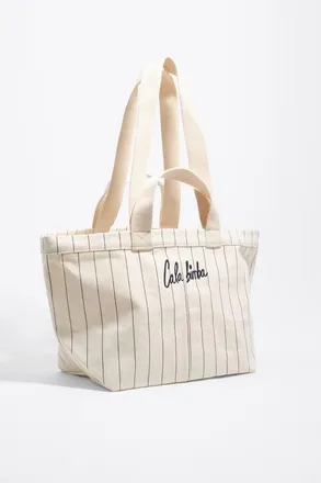 Bimba & Lola Large Off-White Cotton Basket Bag in Off White at Nordstrom