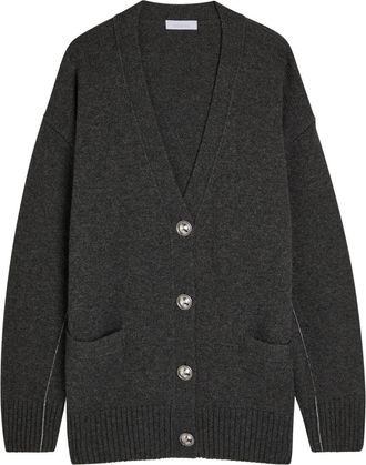 Paco Rabanne Wool-cashmere Cardigan - Grey - S (UK8-10 / S)