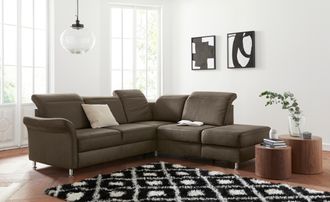 Sit&more Ecksofa »Darwin L-Form« inklusive Federkern, wahlweise mit Kopfteilverstellung, Bettfunktion