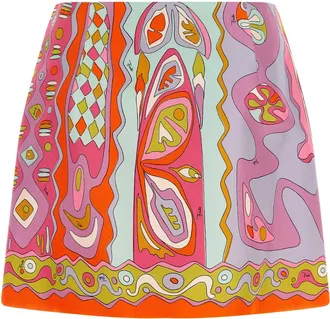 Emilio Pucci Multicolor Silk Twill Skirt - Multicolor