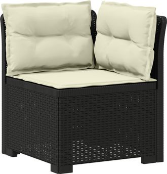 vidaXL Sill&oacute;n Individual De Jard&iacute;n Con Cojines Apariencia De Ratan Pp Vidaxl