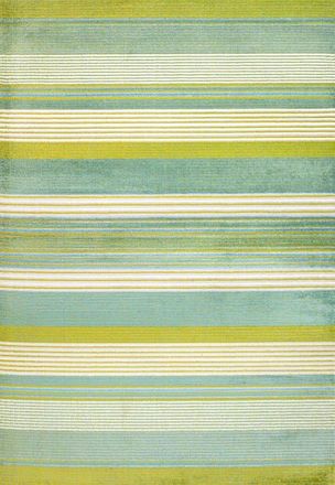 Jonathan Y Designs Duxbury Gradient Ticking Striped Area Rug in Green/blue at Nordstrom, Size 2Ft 0In X 8Ft 0In