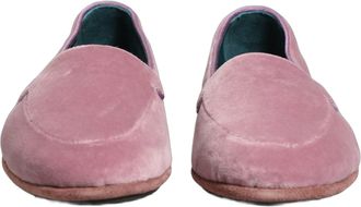 Dolce & Gabbana Mens Velvet Slip-On Loafer Pink Leather