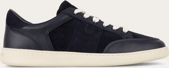 Ferragamo Men Low-top sneaker with signature Blue Size 10.5
