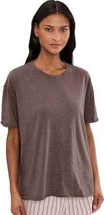 Free People Nina T-Shirts Womens Clothing Mochaccino : LG (Womens 12-14), Cotton