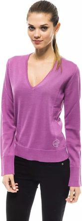 Montana Blu Womens Vneck Knit Sweater Mo14222 - Light Pink Wool - Size EU 46 (Womens)