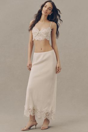 Bardot Elisan Lace Satin Maxi Skirt