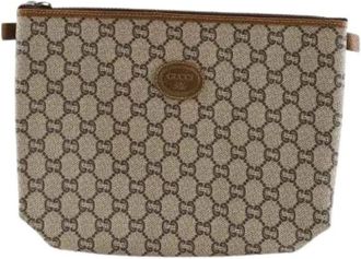 Gucci Pre-owned Clutches, female, Brown, Size: ONE SIZE Pre-owned Pochette Femme