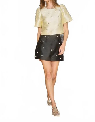 Hunter Bell Britt Mini Skirt In Black