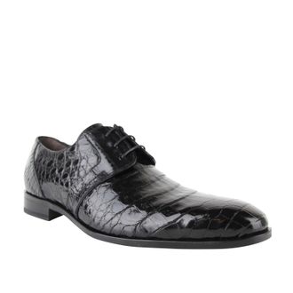 Mezlan Mens Derby Lace Up Crocodile Dress Shoes