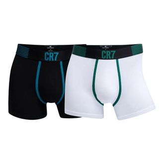 CR7 Cristiano Ronaldo Fashion 2-Pack Trunk Boxer Briefs Underwear in Black