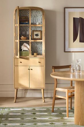 Anthropologie Moretti Oak Bar Cabinet
