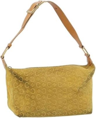 Celine Pre-owned Shoulder Bags, female, Yellow, Size: ONE SIZE Pre-owned Canvas Shoulder Bag