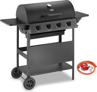 VonHaus Barrel 4 Burner Compact Gas Grill