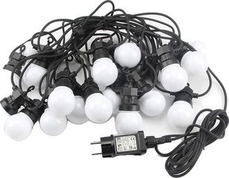 OEM Guirnalda De Luces Led Con Forma De Bola, Decoraci&oacute;n Exterior, Dise&ntilde;o Conectable, Bombilla Negra Lechosa, 24 M, 30 Bombillas, Enchufe Europeo