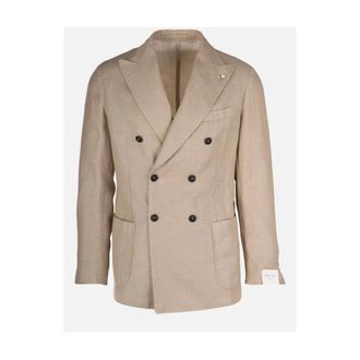 L.B.M. 1911 L.b.m. 1911, Heren, Jassen, Beige, Maat: XL Linnen