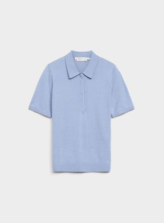 Contemporaine Womens Plain ultra-fine knit Polo Shirt sweater