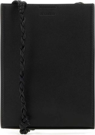 Jil Sander Tangle Small - Heren - Schoudertassen - Zwart - ONE Size - Leer - Tassen
