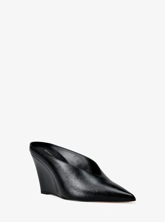 Michael Kors Xandra Leather Wedge Mule