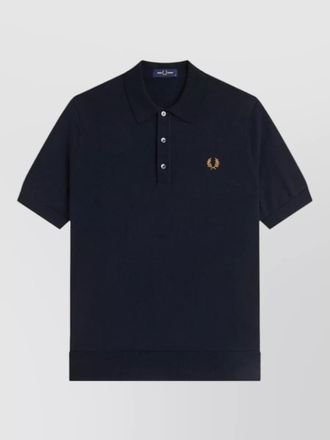 Fred Perry short sleeve polo shirt ribbed cuffs