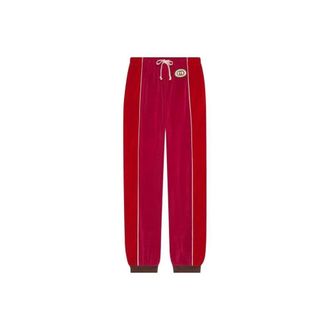 Gucci Casual Lounge Trousers - female - Gucci - Wide Trousers - Red - L - Trousers