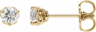Diamond2Deal 14k Gold Round 1/3ct Lab-Grown Diamond Infinity Earrings Clarity SI, Color G-H