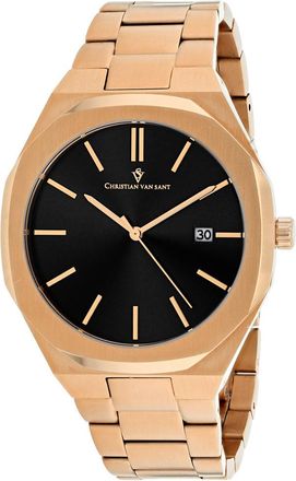 Christian Van Sant Mens Black dial Watch