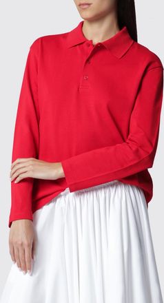 Flore Flore Polo in cotone a maniche lunghe con spalle cadute e fit relaxed