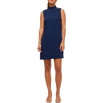 Trina Turk Embellished Mock Neck Sharapova Dress in Ink at Nordstrom, Size 10