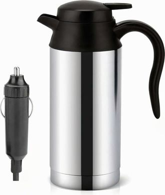 OEM Hervidor De Agua De Acero Inoxidable Para Coche, 750 Ml, 12 V, Port&aacute;til, De Acero Inoxidable, Para Coche, Taza De Caf&eacute; Con Cargador Para Encendedor De