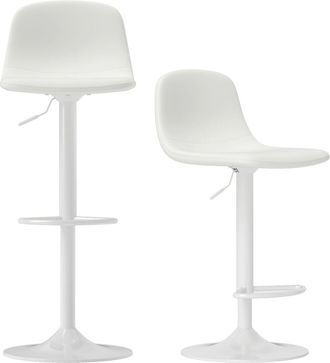 HOMCOM Taburetes de bar 40.5x44x104 cm blanco