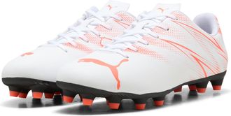 Puma Fussballschuh PUMA ATTACANTO FG/AG, Herren, Gr. 44,5, weiss (puma wei&szlig;, glowing rot), Synthetik, Schuhe Fussballschuh, f&uuml;r Rasenpl&auml;tze