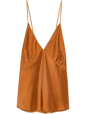 Forte_Forte Silk Camisole with Embroidered Edges and Flared Hem