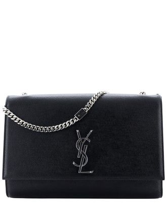 Saint Laurent Black Grainy Leather Classic Monogram Crossbody Large (Authentic Pre-Loved)