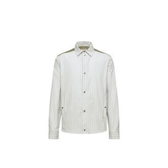 Moncler Moncler Striped Cotton Poplin Shirt, Men, Blue, Size: 3xl