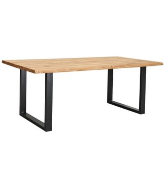Home Heavenly Mesa comedor roble salvaje y patas metal u 200x100 cm