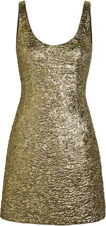 Emilia Wickstead Einna Metallic Cloqu&eacute; Mini Dress - Gold - 6 (UK6 / XS)