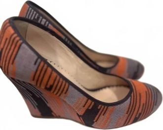 Missoni Womens Wedge Heels In Orange